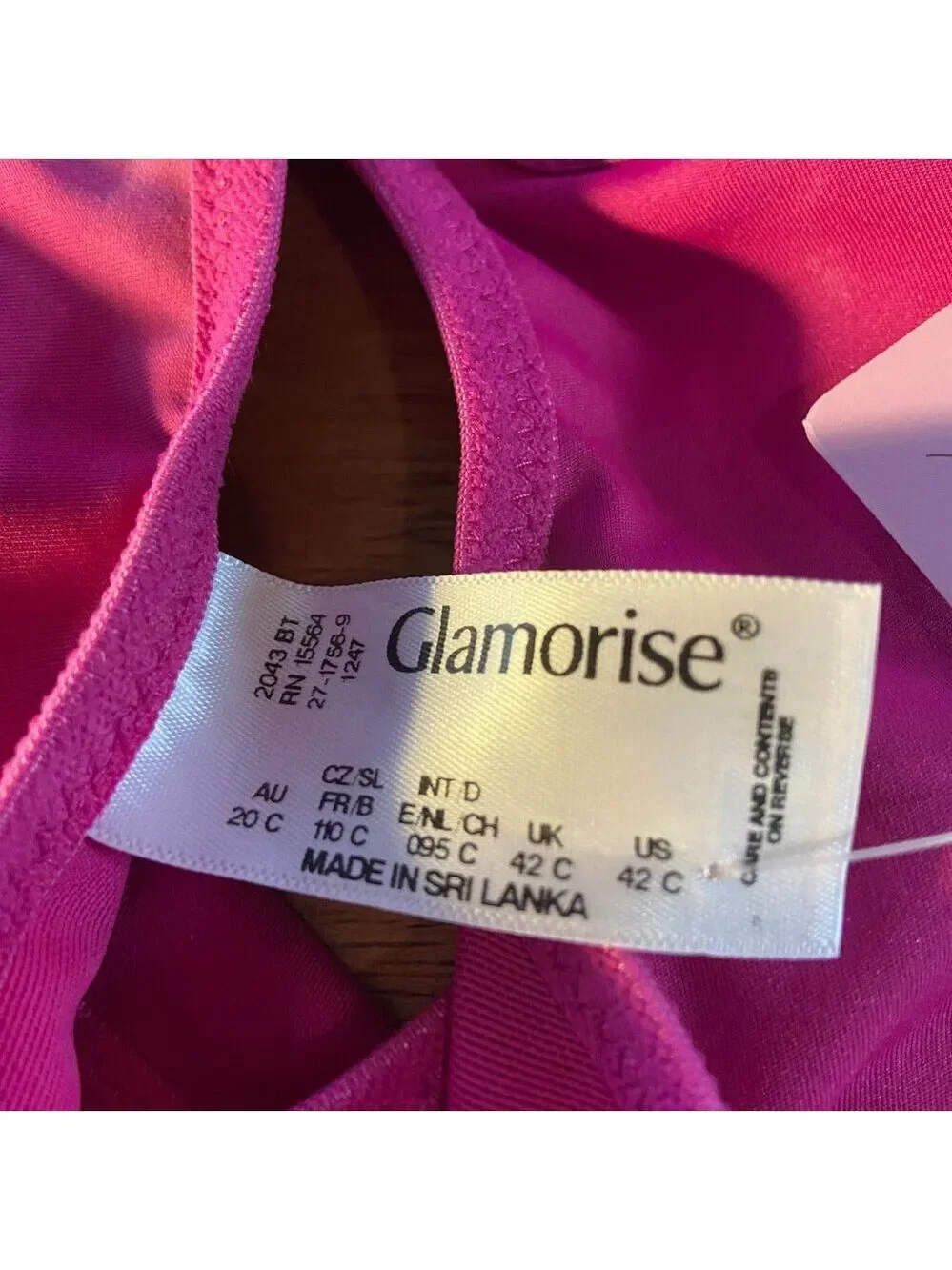 ✨ Glamorise 1247 Plus Size Front-Closure Wonderwire Bra Underwire 42C. NWOT